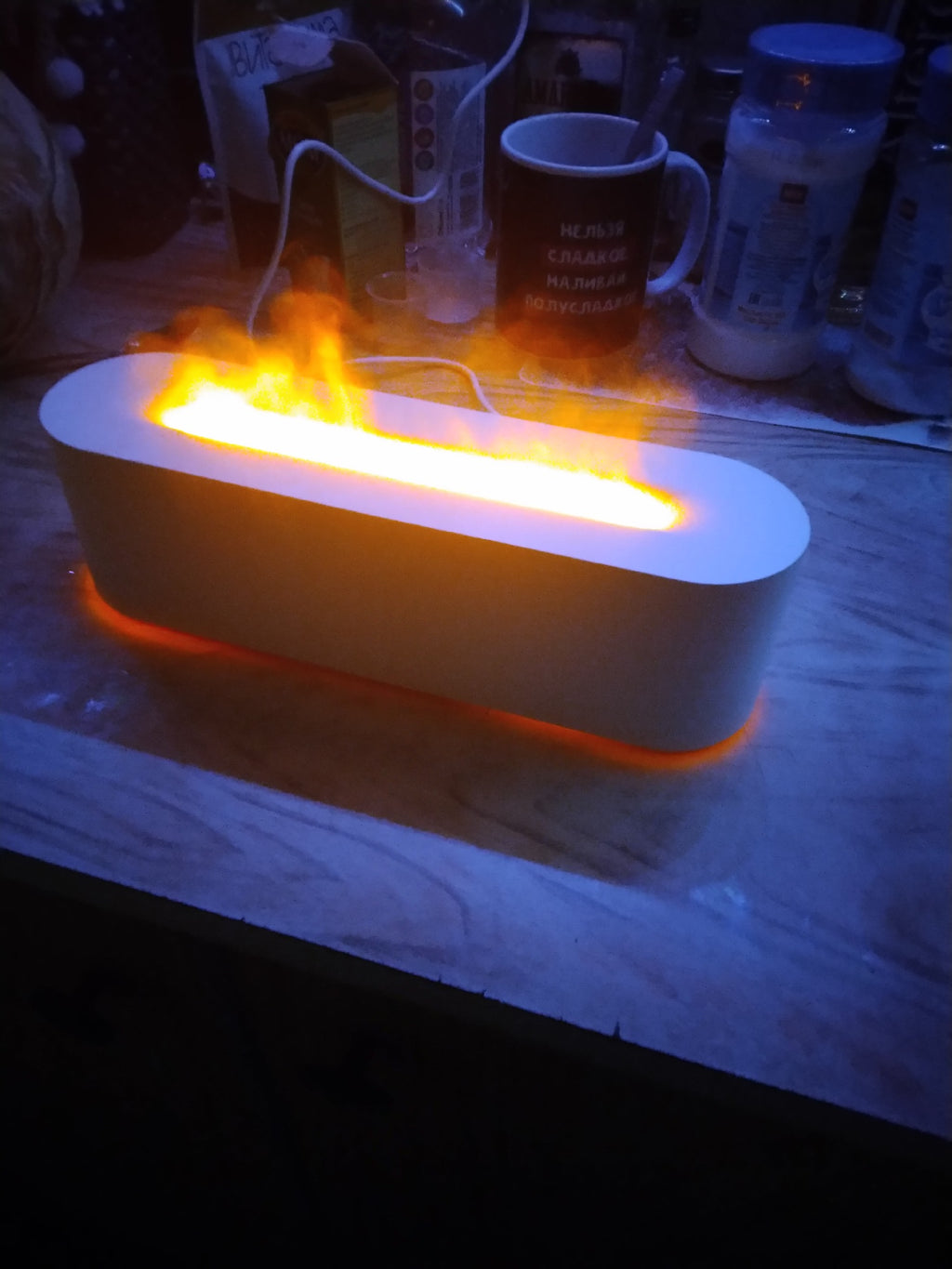 HOMEFISH RGB Flame Ultrasonic Air Humidifier