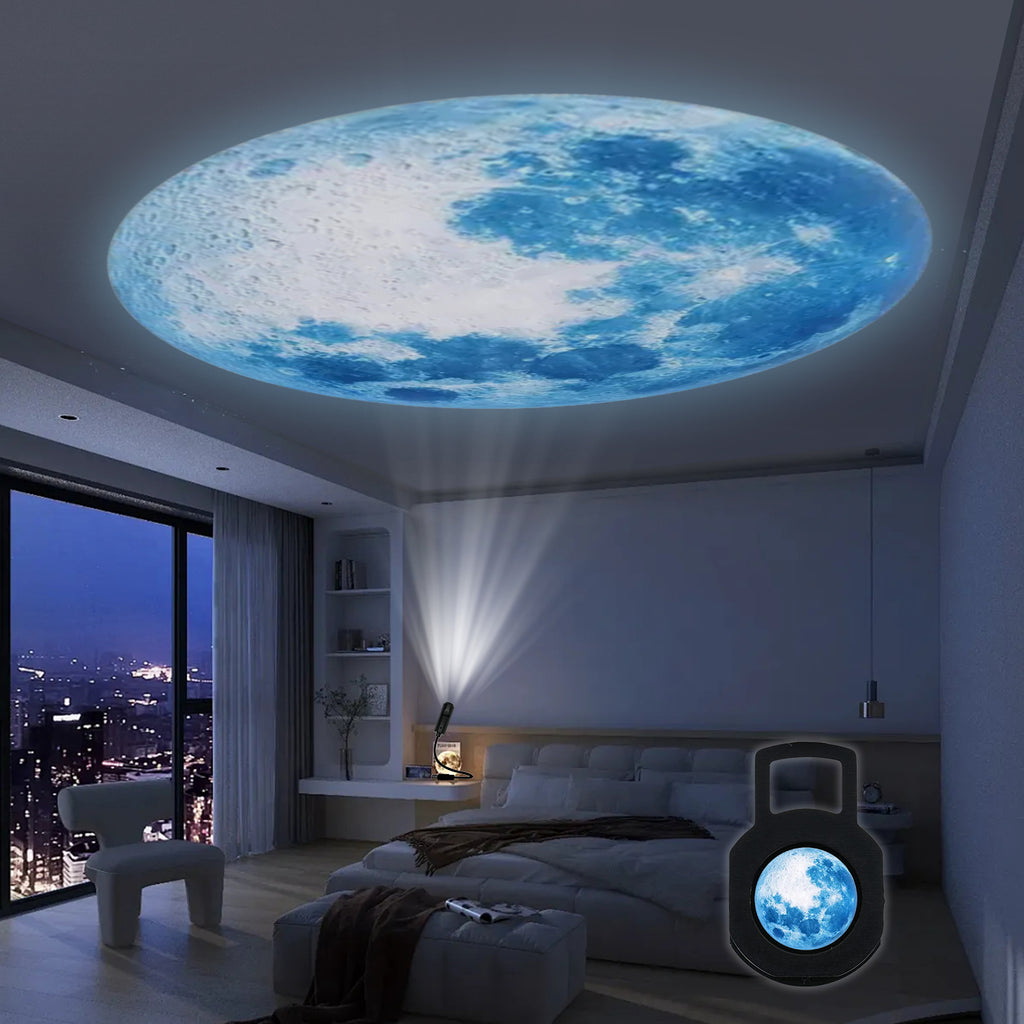 Blue LED Moon Lamp