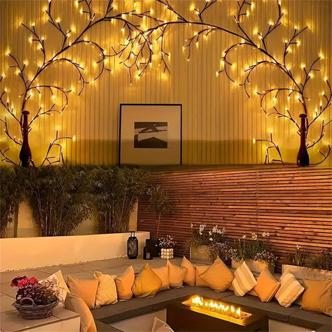 LED Tree Branch Night Light – 96 LEDs, 8 Lighting Modes, USB Powered