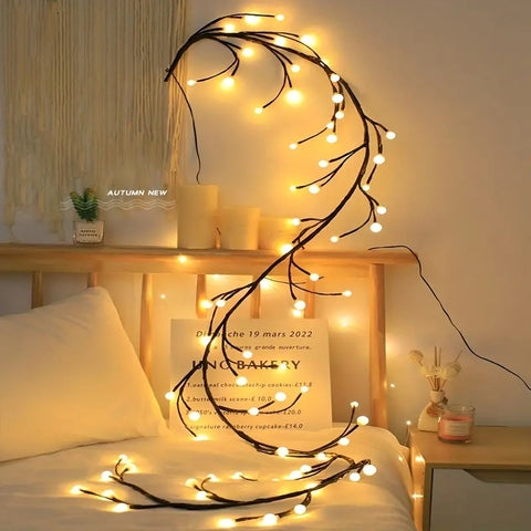 LED Tree Branch Night Light – 96 LEDs, 8 Lighting Modes, USB Powered