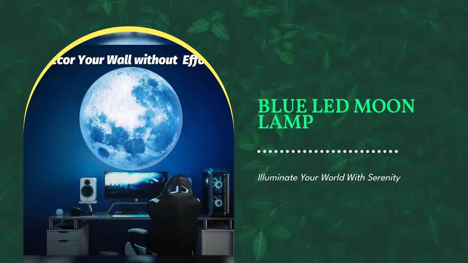 Blue LED Moon Lamp by@Outfy