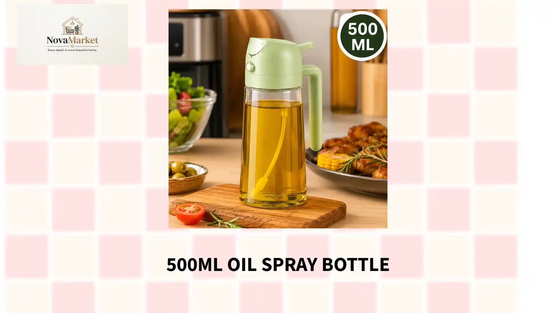 500ml Oil Spray Bottle by@Outfy